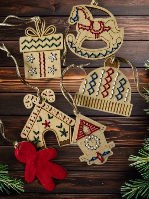 DIY Embroidery Ornament Kit