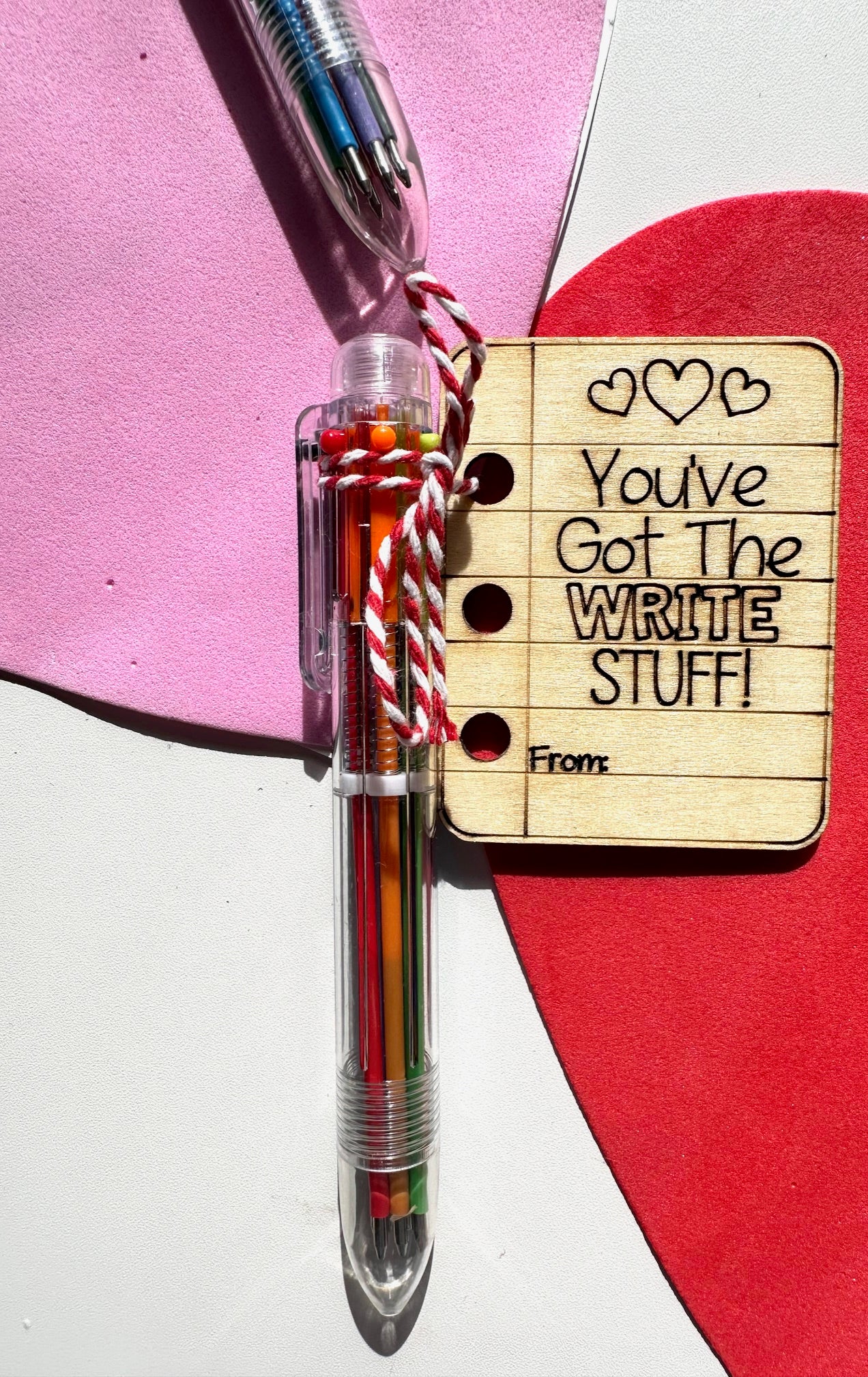 Valentine Pen with Tag, Classroom Gift and Activity