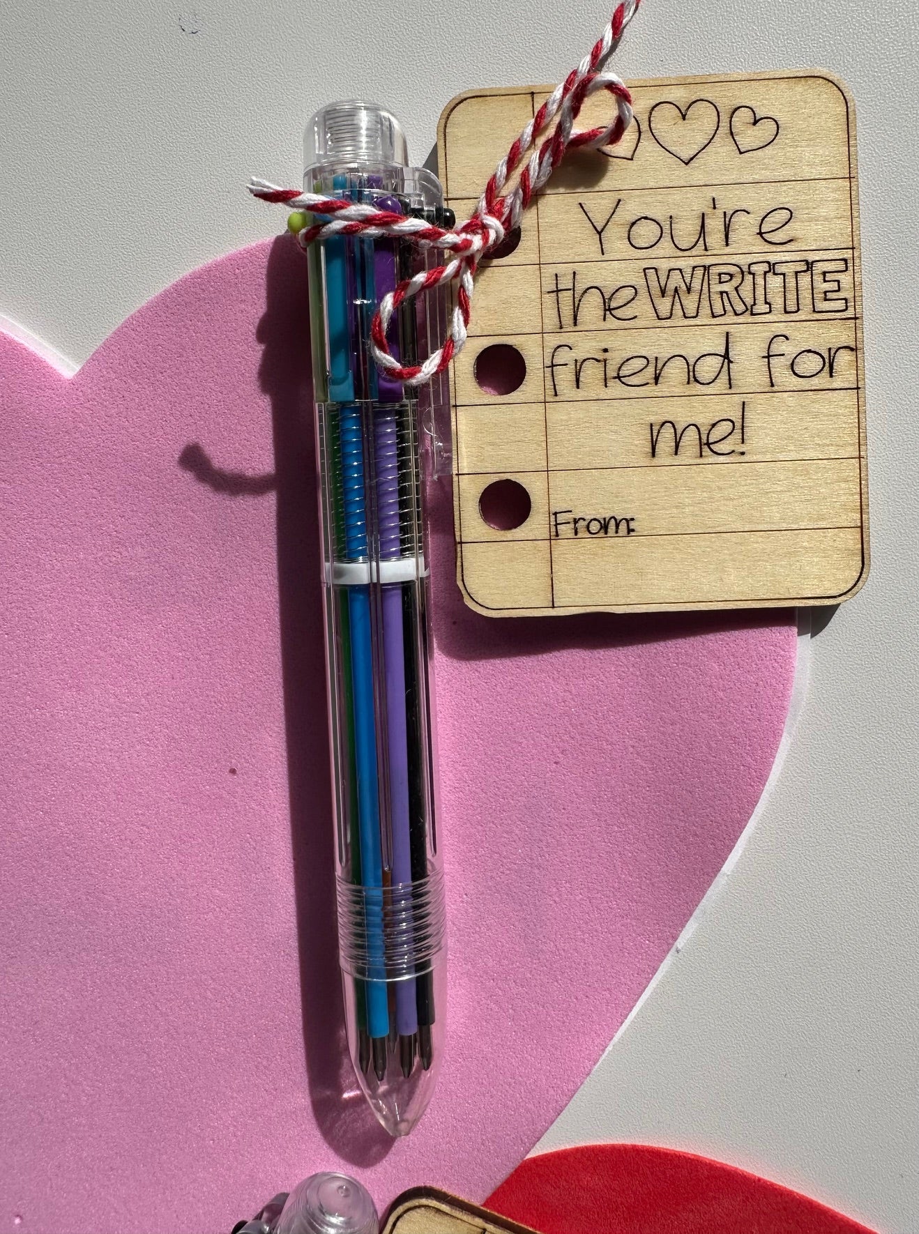 Valentine Pen with Tag, Classroom Gift and Activity