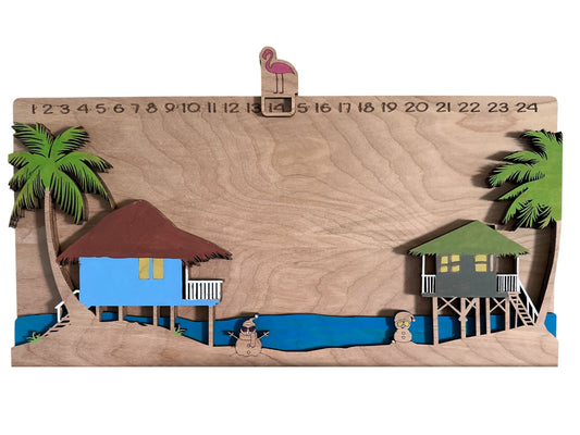 Tropical Beach Scene Advent Calendar