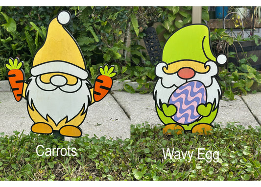 Easter Gnome Yard Stakes