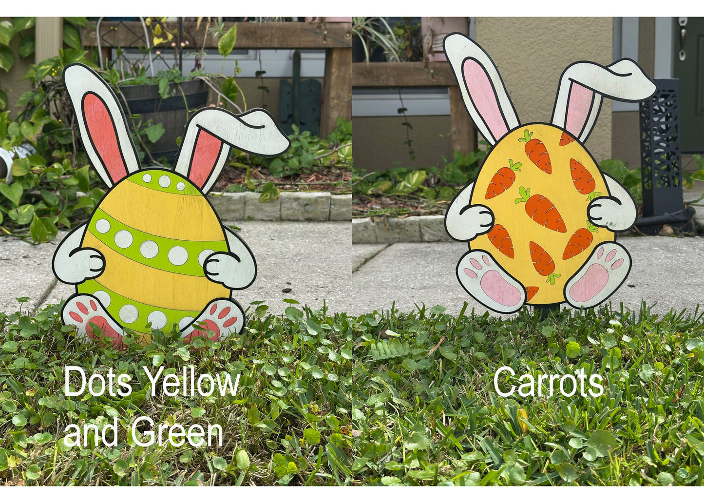 Easter Bunny Eggs - Carrots with Yellow and Green Dots