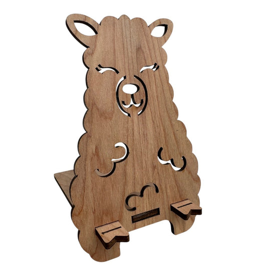 Wooden Phone Stands - Llama